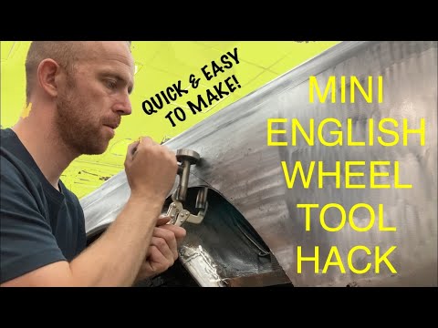 C - Clamp English wheel tool hack - mini wheel - made from scrap