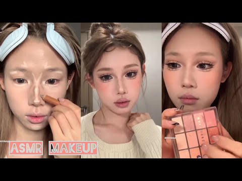 ASMR Makeup & Skincare tutorial 🎀 Satisfying Vídeos ♡ Aesthetic