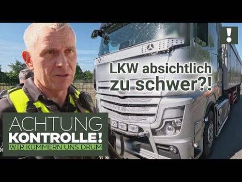LKW ABSICHTLICH überladen und UNERLAUBTE Scheinwerfer? LKW gestoppt! | Achtung Kontrolle
