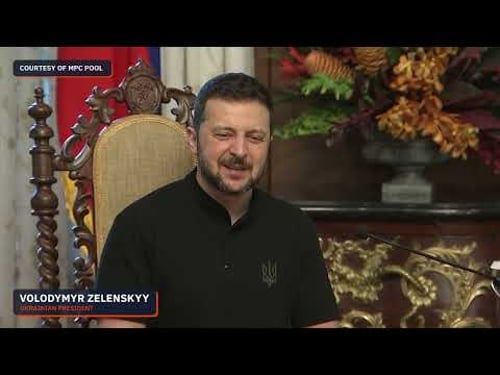 Ukraine President Zelenskyy and Philippine President Marcos speak in Malacañang