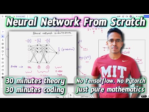 Neural Network From Scratch: No Pytorch & Tensorflow; just pure math | 30 min theory + 30 min coding
