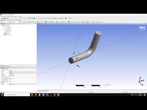 Design modeler basic tutorial 5 _ Sweep with path in curvature