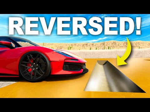 CARS vs REVERSE SPEEDBUMPS! - BeamNG