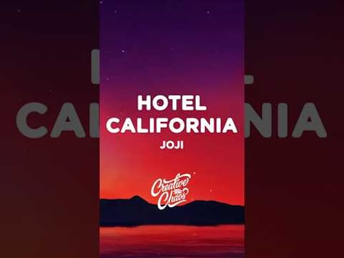 Joji - Hotel California (Lyrics)