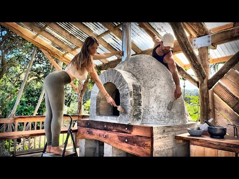 TIMELAPSE - DIY BRICK PIZZA OVEN - Pompeii Style | PURE SUGARCANE JUICE for FREE Start to Finish