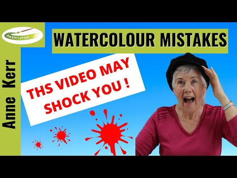 Watercolour MISTAKES! How You Can Easily Erase Watercolour. (This Video May Shock You!) by ANNE KERR