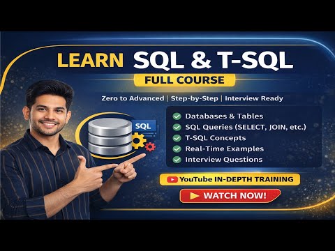 SQL & T-SQL |HIGH PAYING JOB ORIENTED COURSE | From Zero to Advanced | Learn Databases & Queries