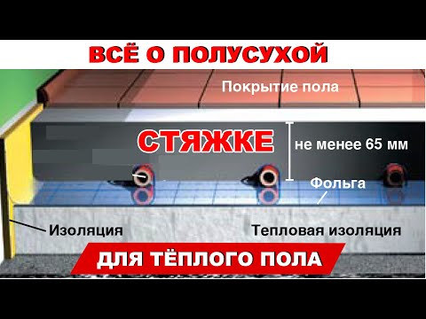 Всё о полусухой стяжке для тёплого пола