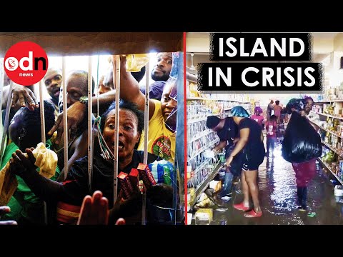 Shocking Videos Show Jamaicans Scrambling for Supplies in Flooded Supermarkets
