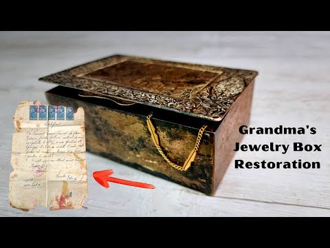 Grandma's Jewelry Box Restoration - Mysterious Document Inside!
