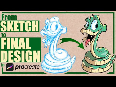 Procreate Drawing Made Easy: Learn to Draw a Cartoon Snake!