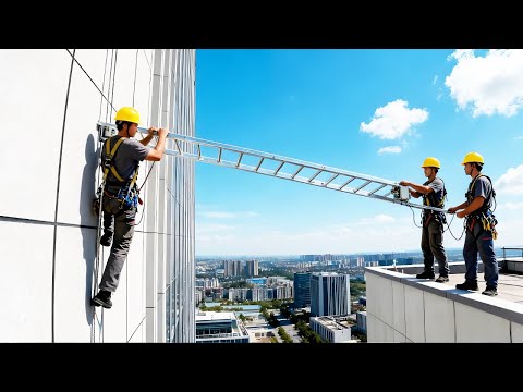 震驚!第一視角帶你觀看高空維修發光字換電源,設備斷了意外不斷,60樓層汗流浹背!