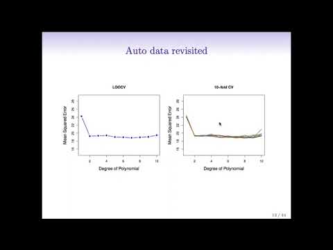 Statistical Learning: 5.2 K-fold Cross Validation