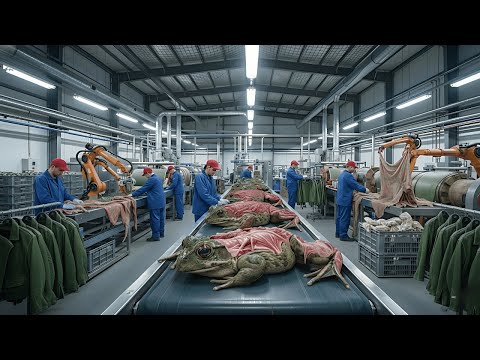 Inside a Modern Bullfrog Leather Factory: From Giant Bullfrog to Leather Jacket (Full Process)