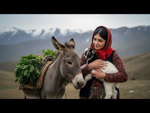 Village Life In Iran: Amazing Bread Baking & Donkey Riding By A Girl