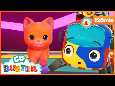 🐱 Buster Learns to Save a Kitten | Go Learn With Buster | Videos for Kids