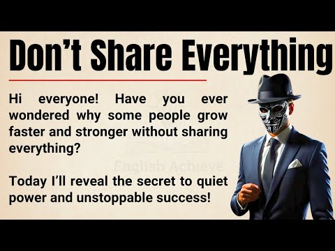 Donβt Share Everything β || How Staying Quiet Can Make You Stronger, Confident & Unstoppable β