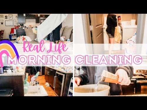 QUICK MORNING CLEANING || REAL LIFE MORNING CLEAN WITH ME || CLEANING MOTIVATION & ENCOURAGEMENT