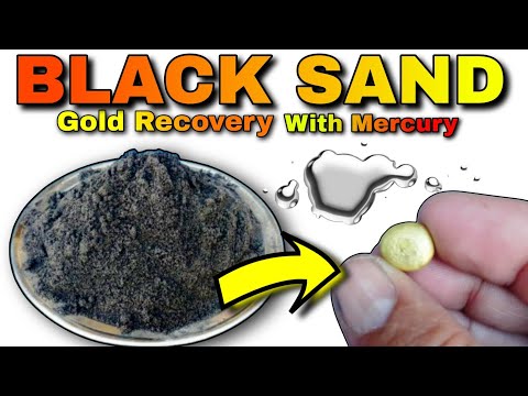 Black Sands Gold Recovery With Mercury in Hindi / Gold Recovery From Black Sands #goldrecovery