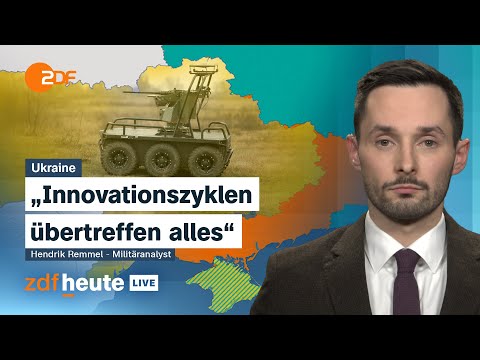 Tech im Krieg: Ukraine feiert Erfolge mit Kampfrobotern | Militäranalyst Remmel bei ZDFheute live