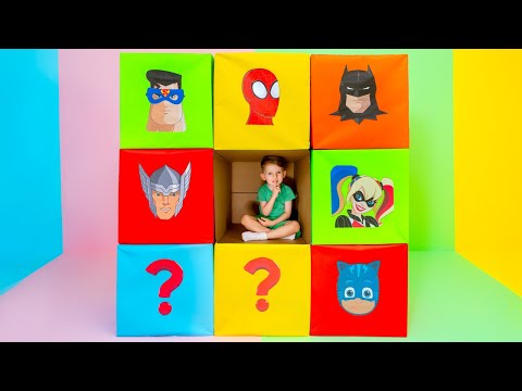 Razbij škatlo presenečenj! 💥📦 Odpakiranje skrivnosti superjunakov za otroke