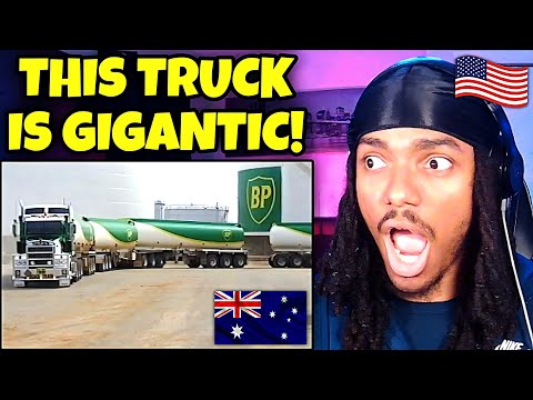 AMERICAN REACTS to the 'World’s Largest Fuel Truck' in Australia