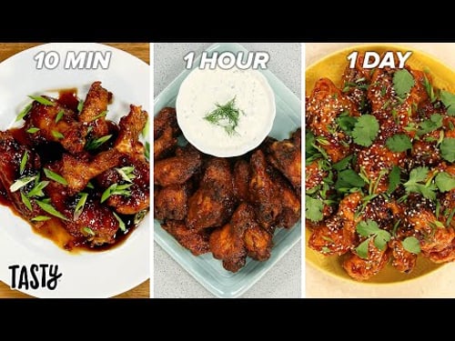 10-Minute Vs. 1-Hour Vs. 1-Day Chicken Wings • Tasty