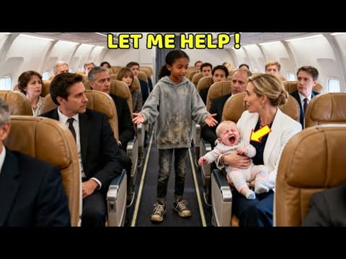 Millionaire's Son Screaming Uncontrollably on Plane — Poor Black Girl Approached, Plane Went Silent