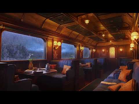 Train Sounds with Rain for Sleep & Relaxation | Relaxing Luxury Train Ride!