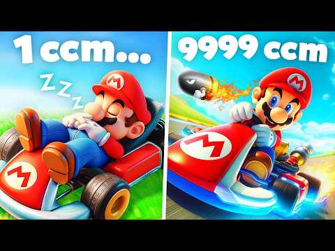 Mario Kart, aber JEDES RENNEN = 100ccm SCHNELLER!