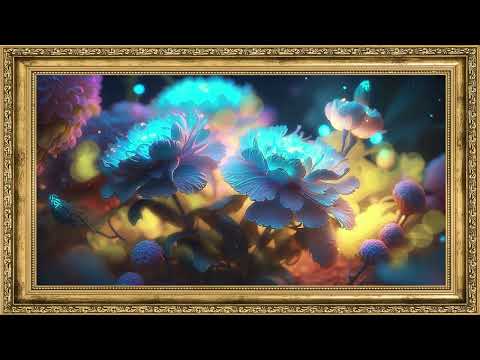 Magical Glow Flowers in 4K | Relaxing Fantasy Motion Art | Frame TV Art Screen Saver