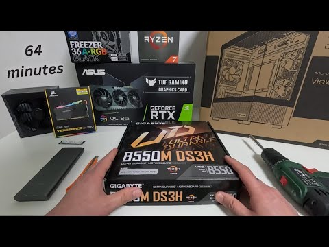 64 Minutes of building a gaming PC (no talking)