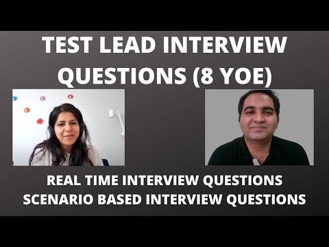 Test Lead Interview Questions| Real Time Interview Questions & Answers| 8 YOE
