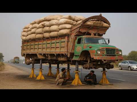 Emergency Repair By Pakistani Mechanic - Broken Truck Axle - @Mechanical Club