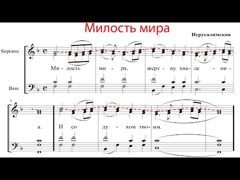 Милость мира Иерусалимская - Сопрановая партия
