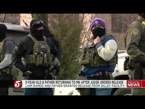 5 year old and father, detained by ICE in Columbia Heights return to Minnesota