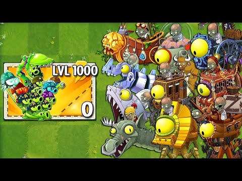 All PEA & All Mega Gatling Pea Fusion Level 1 Vs All Zomboss - PvZ 2 Zombots Battlez