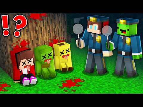 Who KILLED CHILDREN? JJ and Mikey Policeman INVESTIGATION in Minecraft Maizen!