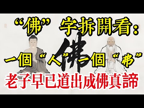 “佛”字拆開看,一個“人”一個“弗”,老子早已道出成佛真諦|打坐冥想|養生|道家|佛教 |佛學知識|修心修行|禪悟人生 |南無阿彌陀佛|談佛道安