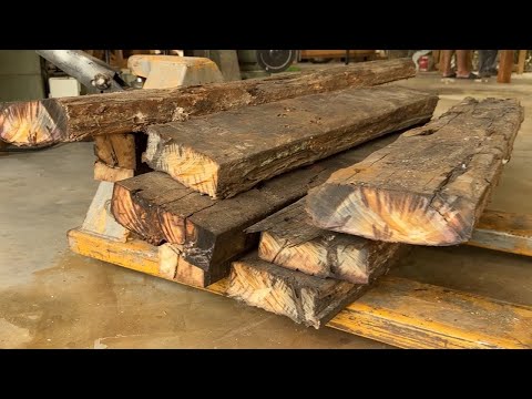 Incredible Transformation! Old Wood with RUSTY Nails Becomes Unique Furniture