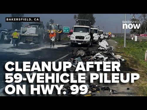 10 injured after 59 vehicles involved in Highway 99 crash near Earlimart