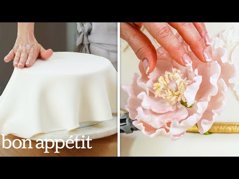 How a Sugar Artist Crafts a 5-Tier Wedding Cake | Handcrafted | Bon Appétit