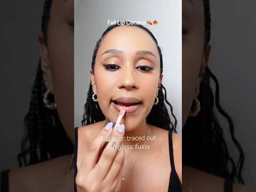 Fall #lipcombo #lipcombotutorial #makeuptutorial #makeup #beginnerfriendlymakeupforblackwomen
