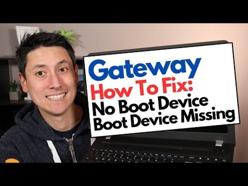 Gateway Computer - How To Fix No Boot Device, Boot Device Not Found, Boot Device Not Installed