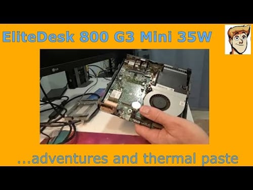 HP EliteDesk 800 G3 Mini Review/Adventures, 2230 NVME, lots of thermal paste