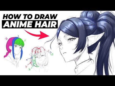 How to QUICKLY Draw BETTER Anime Hair
