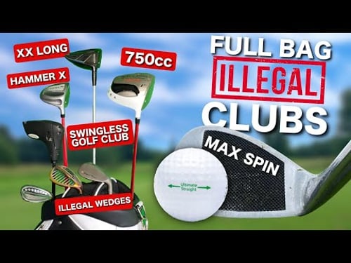 I Cheat at golf with ILLEGAL clubs & ball!