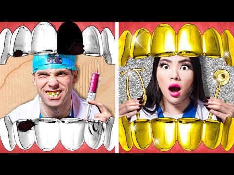 RICH VS BROKE DENTIST | CRAZY & FUNNY RICH VS POOR SITUATIONS BY CRAFTY HACKS PLUS