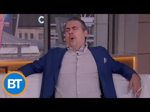 Our hosts try a period cramp simulator LIVE on air