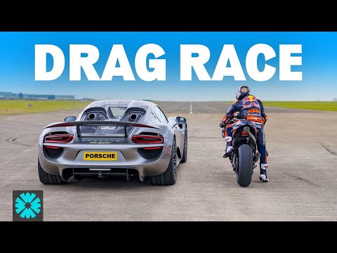 The Most Unfair Drag Race? Porsche 918 vs MotoGP Bike